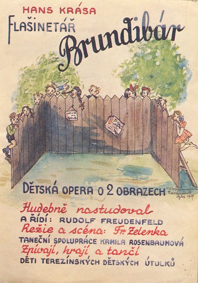 This is a picture of Brundibár poster from Terezín © courtesy of the State Jewish Museum, Prague